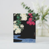 Chrysanthemums - Ohara Koson -  Japanse kunst Briefkaart (Staand voorkant)