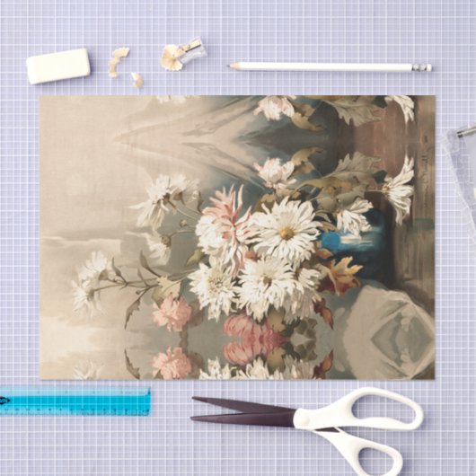 Chrysanthemums, ontkoppeling tissuepapier (Craft)