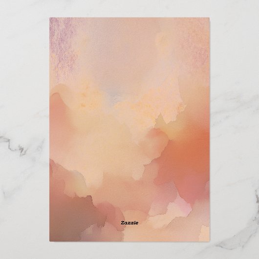 Chrysanthemums Peonies Floral 50ste verjaardagsfee Folie Uitnodiging (Achterkant)