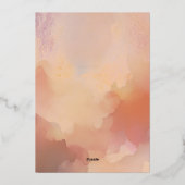 Chrysanthemums Peonies Floral 80ste verjaardagsfee Folie Uitnodiging (Achterkant)