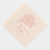 Chrysanthemums Personalized wedding,bridal shower Folie Servetten (Rechts)