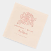 Chrysanthemums Personalized wedding,bridal shower Folie Servetten (Links)