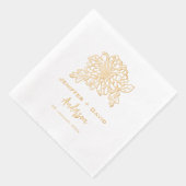Chrysanthemums Personalized wedding,bridal shower Folie Servetten (Rechts)