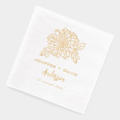 Chrysanthemums Personalized wedding,bridal shower Folie Servetten (Links)