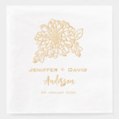 Chrysanthemums Personalized wedding,bridal shower Folie Servetten (Voorkant)