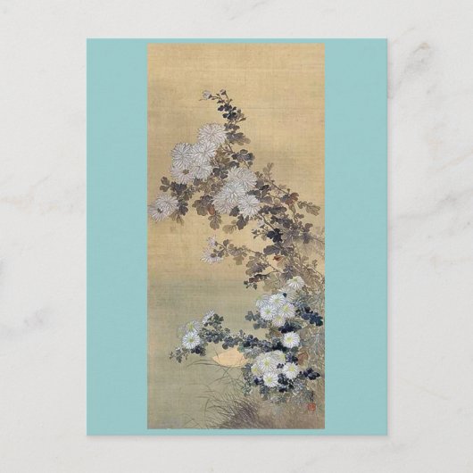 Chrysanthemums Ukiyoe Briefkaart (Voorkant)