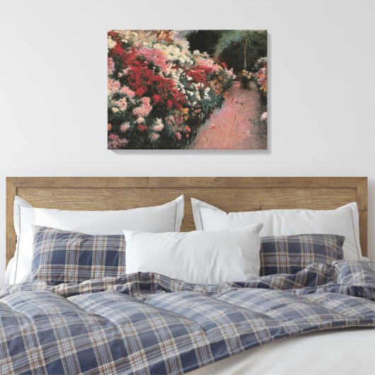 Chrysanthemums van Dennis Bunker Miller, Fine Art Canvas Afdruk (Insitu (Slaapkamer))