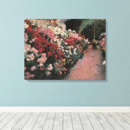 Chrysanthemums van Dennis Bunker Miller, Fine Art Canvas Afdruk (Insitu (Houten vloer))