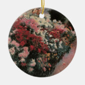 Chrysanthemums van Dennis Bunker Miller, Fine Art Keramisch Ornament (Voorkant)