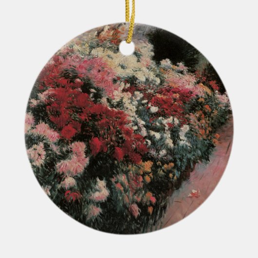 Chrysanthemums van Dennis Bunker Miller, Fine Art Keramisch Ornament (Voorkant)