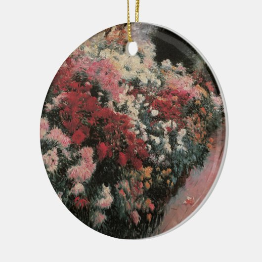 Chrysanthemums van Dennis Bunker Miller, Fine Art Keramisch Ornament (Links)