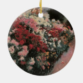 Chrysanthemums van Dennis Bunker Miller, Fine Art Keramisch Ornament (Achterkant)