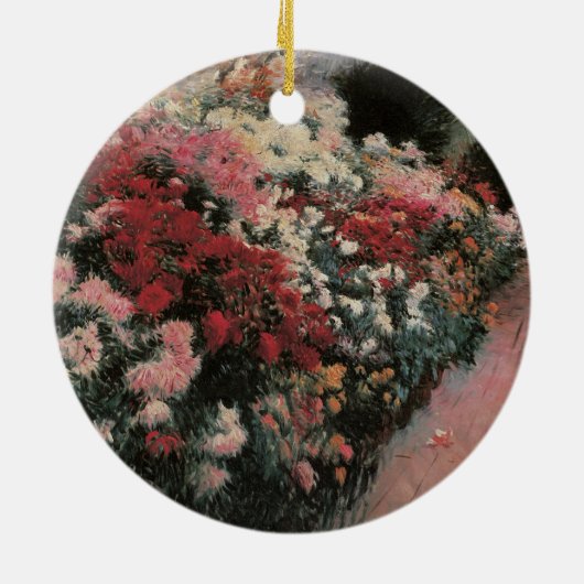 Chrysanthemums van Dennis Bunker Miller, Fine Art Keramisch Ornament (Achterkant)