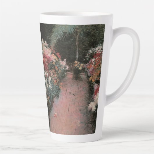 Chrysanthemums van Dennis Bunker Miller, Fine Art Latte Mok (Rechts)