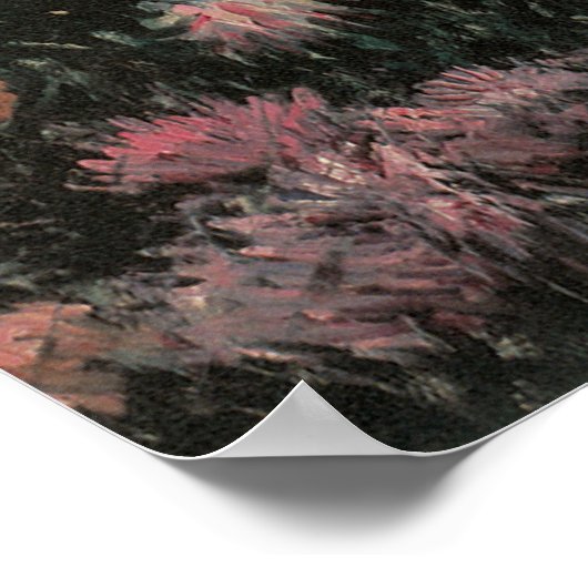 Chrysanthemums van Dennis Bunker Miller, Fine Art Poster (Hoek)