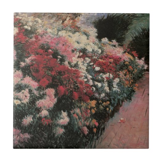 Chrysanthemums van Dennis Bunker Miller, Fine Art Tegeltje (Voorkant)