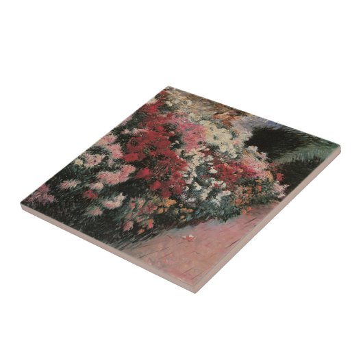 Chrysanthemums van Dennis Bunker Miller, Fine Art Tegeltje (Zijkant)
