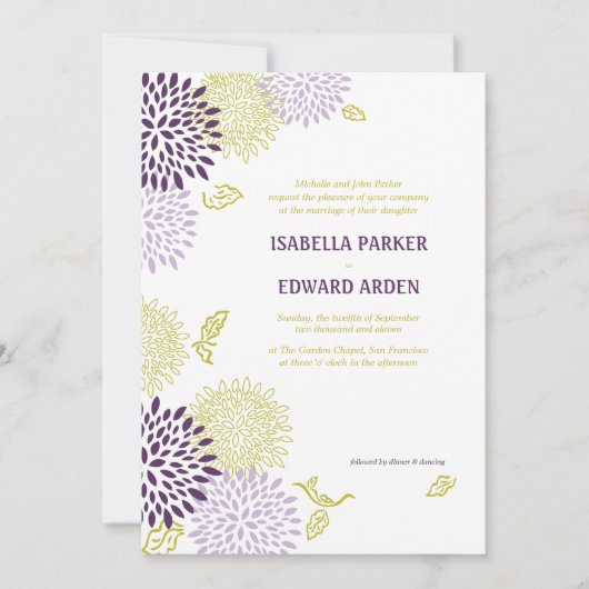 Chrysanthemums Weddenschap 5 x 7 Kaart (Voorkant)