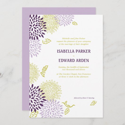 Chrysanthemums Weddenschap 5 x 7 Kaart (Voorkant / Achterkant)