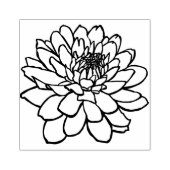 Chrysanthemumtekening Rubberstempel (Afrduk)