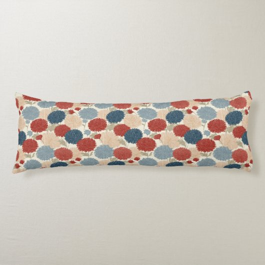 Chrysanths Botanisch Slaapkamerdecor Luxe Bed Lichaamskussen (Voorkant)