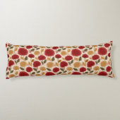 Chrysanths Textuur Huis Styling Boho Memory Foam Lichaamskussen (Achterkant)