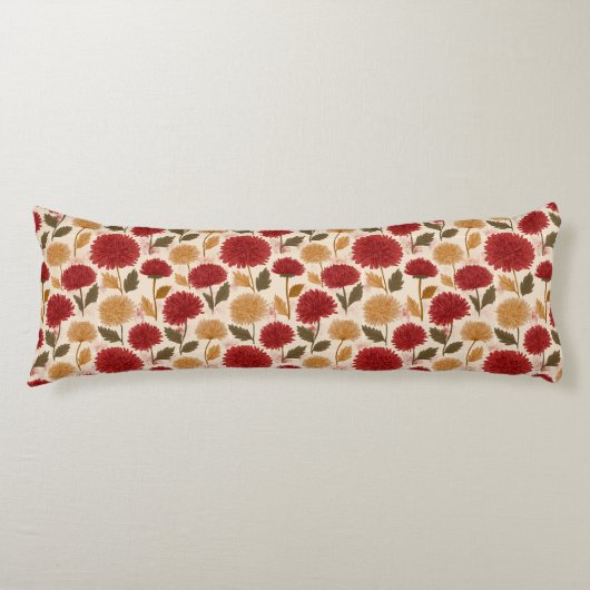 Chrysanths Textuur Huis Styling Boho Memory Foam Lichaamskussen (Voorkant)