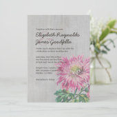 Chrysanths Wedding Invitations Kaart (Staand voorkant)