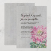 Chrysanths Wedding Invitations Kaart (Voorkant / Achterkant)