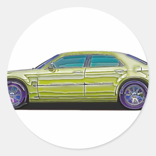 Chrysler 300 2006 ronde sticker (Voorkant)