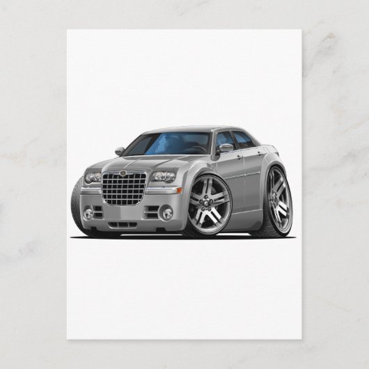 Chrysler 300 Silver Car Briefkaart (Voorkant)