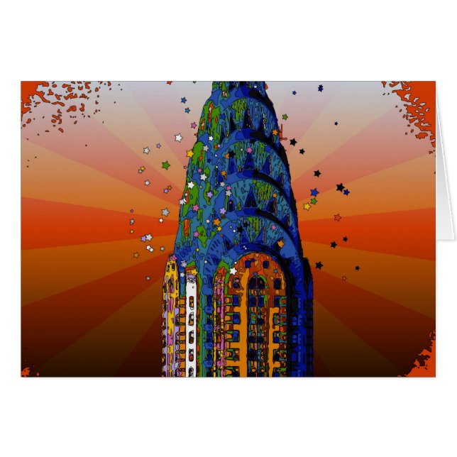 Chrysler Building #5 - Psychedelic Style (Voorkant Horizontaal)
