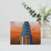 Chrysler Building #5 - Psychedelic Style Briefkaart (Staand voorkant)