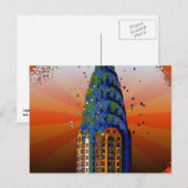 Chrysler Building #5 - Psychedelic Style Briefkaart (Voorkant / Achterkant)