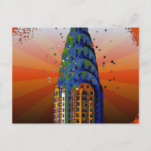 Chrysler Building #5 - Psychedelic Style Briefkaart