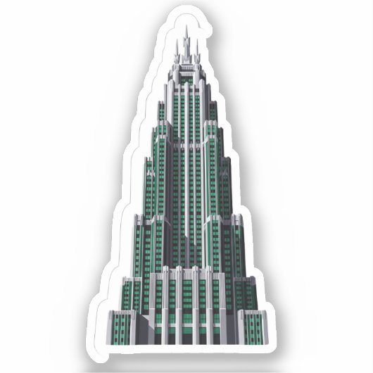 Chrysler Building Art Deco Sticker (Voorkant)