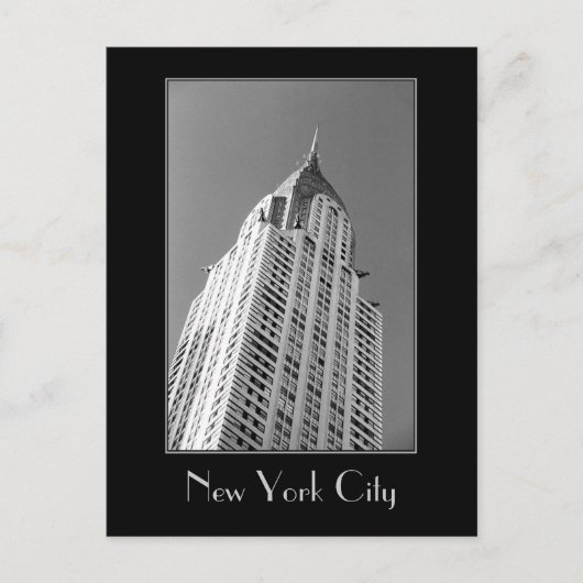 Chrysler Building B&W Ansichtkaart Briefkaart (Voorkant)