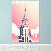 Chrysler Building Canvas Afdruk (Insitu (Houten vloer))