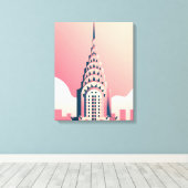 Chrysler Building Canvas Afdruk (Insitu (Houten vloer))