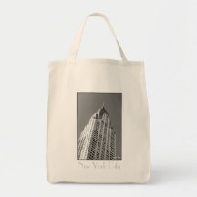 Chrysler Building Canvas Grocery Tas