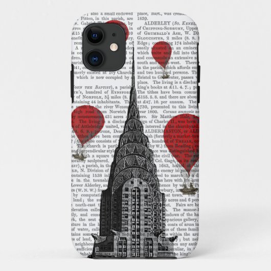 Chrysler Building en Rode Hete Luchtballonnen Case-Mate iPhone Case (Achterkant)