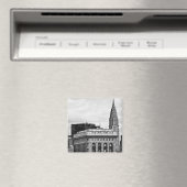 Chrysler Building, Flatiron, Clouds B&W Magneet (Insitu (Vaatwasser))