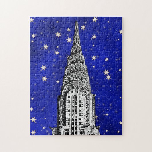 Chrysler Building Koepel en een Sterrenhemel Legpuzzel (Verticaal)