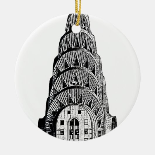 Chrysler Building Koepel Keramisch Ornament (Voorkant)