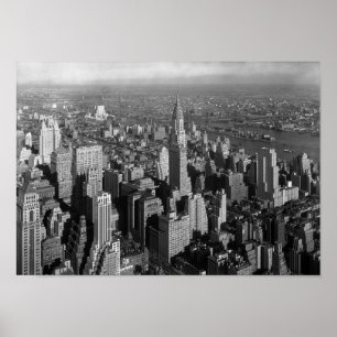 Chrysler Building - Manhattan Skyline - 1932 Poster