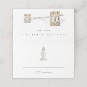 Chrysler Building New York City bruiloft gevouwen Plaatskaartje (Buitenkant ongevouwen)