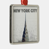 Chrysler Building New York City Metalen Ornament (Rechts)