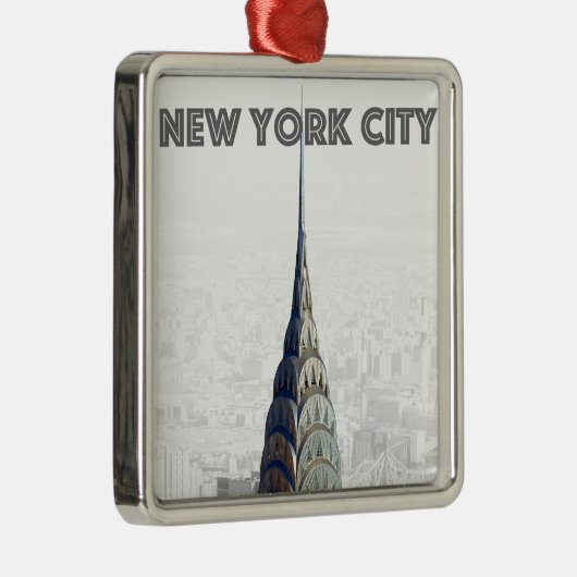 Chrysler Building New York City Metalen Ornament (Rechts)