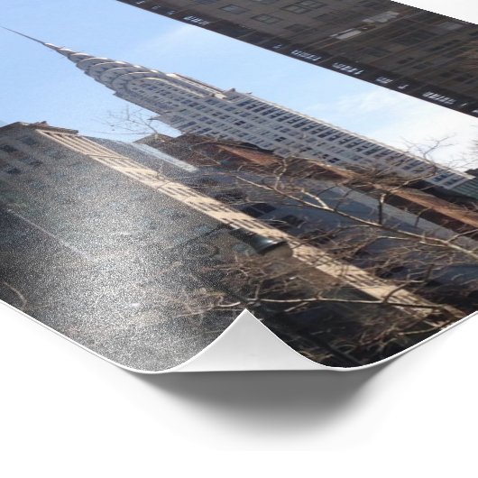 Chrysler Building New York City Skyscraper Midtown Foto Afdruk (Hoek)