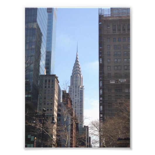 Chrysler Building New York City Skyscraper Midtown Foto Afdruk (Voorkant)